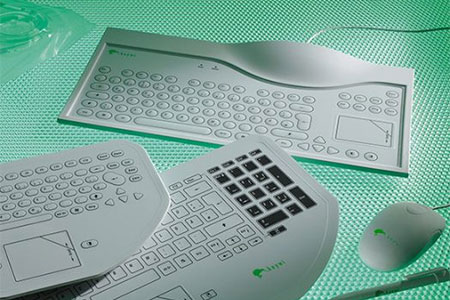 Gestapelte Medizintastaturen