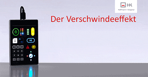 Folientastatur mit Verschwindeeffekt