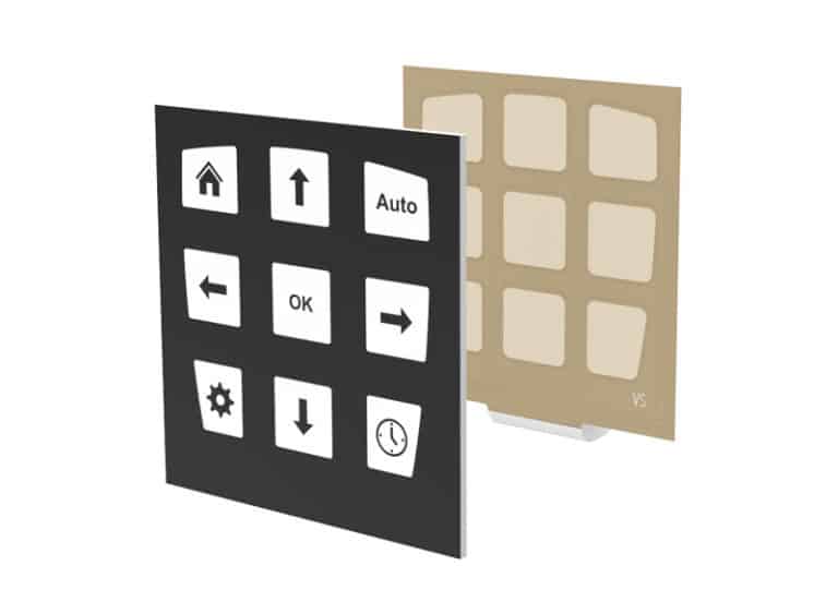 "Rechteckiges Muster mit Schriftart in parallelen Linien und Kreissymbolen - eine grafische Darstellung von Kunst, Spielzeug und Lernspielzeug auf der Seite über Zukunftstechnologie funktionale Folie."