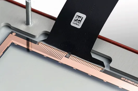 Nahaufnahme von einem Touchsensor-Bandabgang