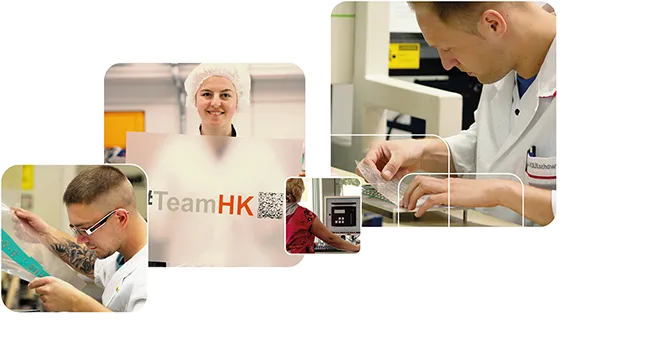 Mitarbeiter von Hoffmann + Krippner zeigen verschiedene Arbeitsplätze